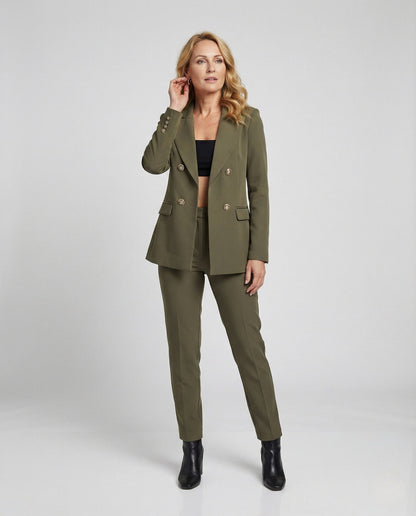 Damen Blazer Doppelknopf Schwarz - Norvielle