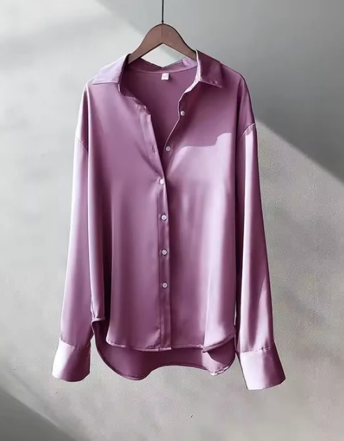 Damen Bluse Klassisch Mit Knöpfen Elegantes Design