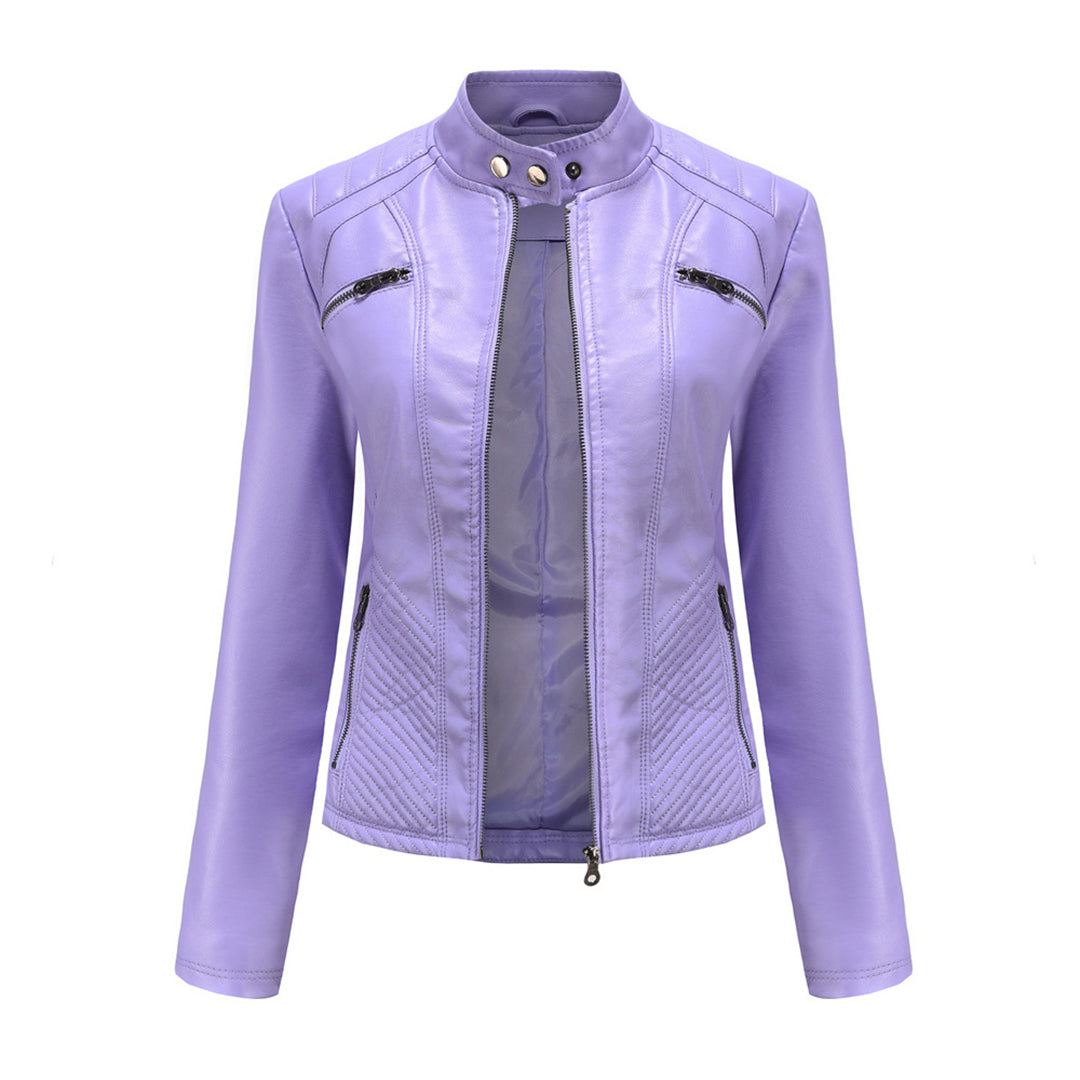 Damen Jacke Modern Steppnähte Schulterpartie