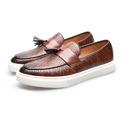 Herren Leder Loafer Elegante Slipper