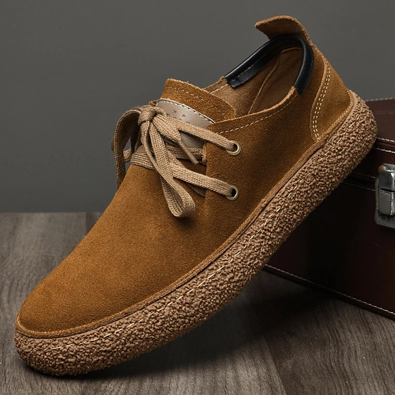 Herren Leder-Schuhe aus Nubuk Weich Komfortabel Elegant