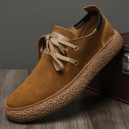 Herren Leder-Schuhe aus Nubuk Weich Komfortabel Elegant