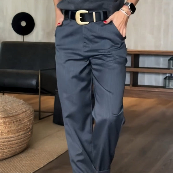 Damen Anzughose Streifen Elegant