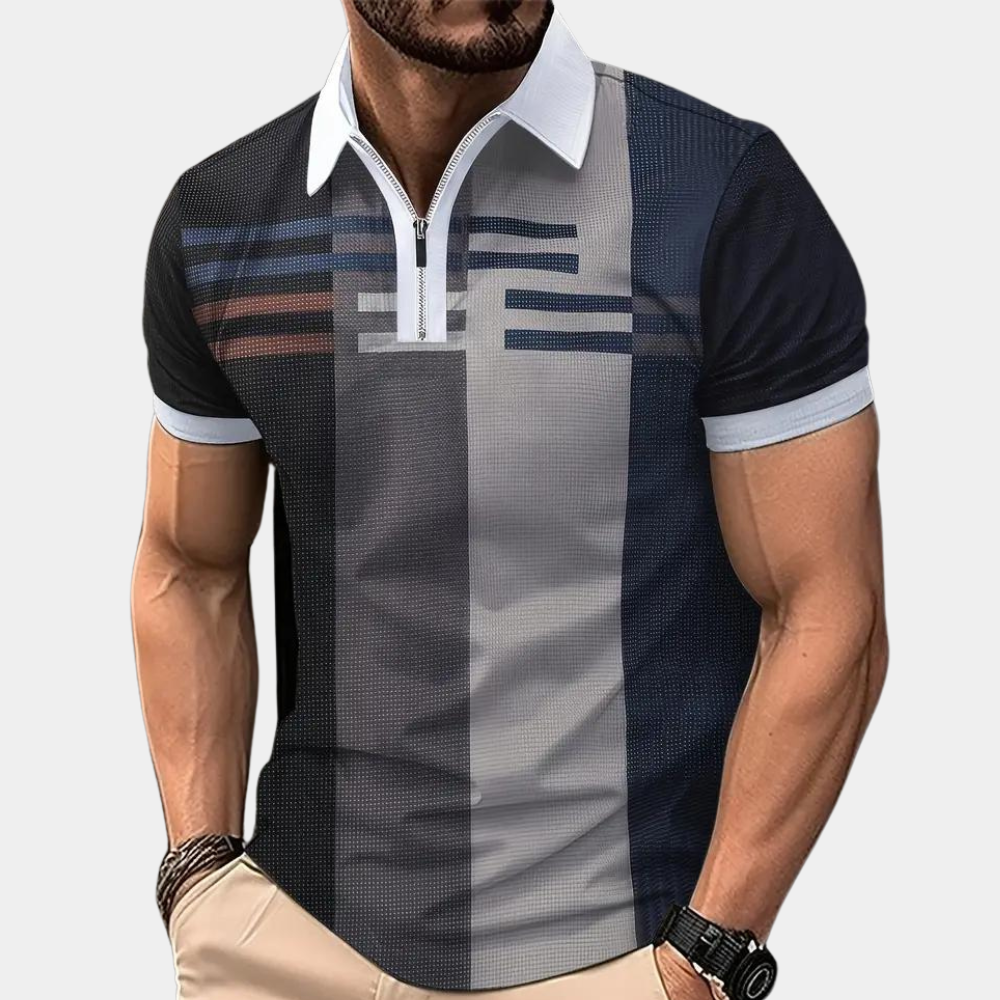 Herren Polo-Shirt Atmungsaktives Material Sportlich Elegant Mit - Norvielle