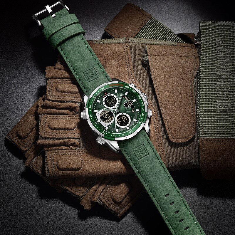 Herren Edelstahl Armbanduhr Marine Chrono