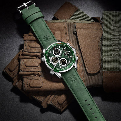 Herren Edelstahl Armbanduhr Marine Chrono