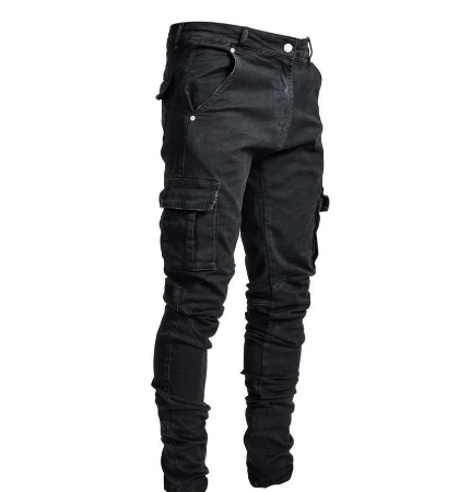 Herren Slimfit Cargohose Schmal