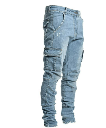 Herren Slimfit Cargohose Schmal - Norvielle