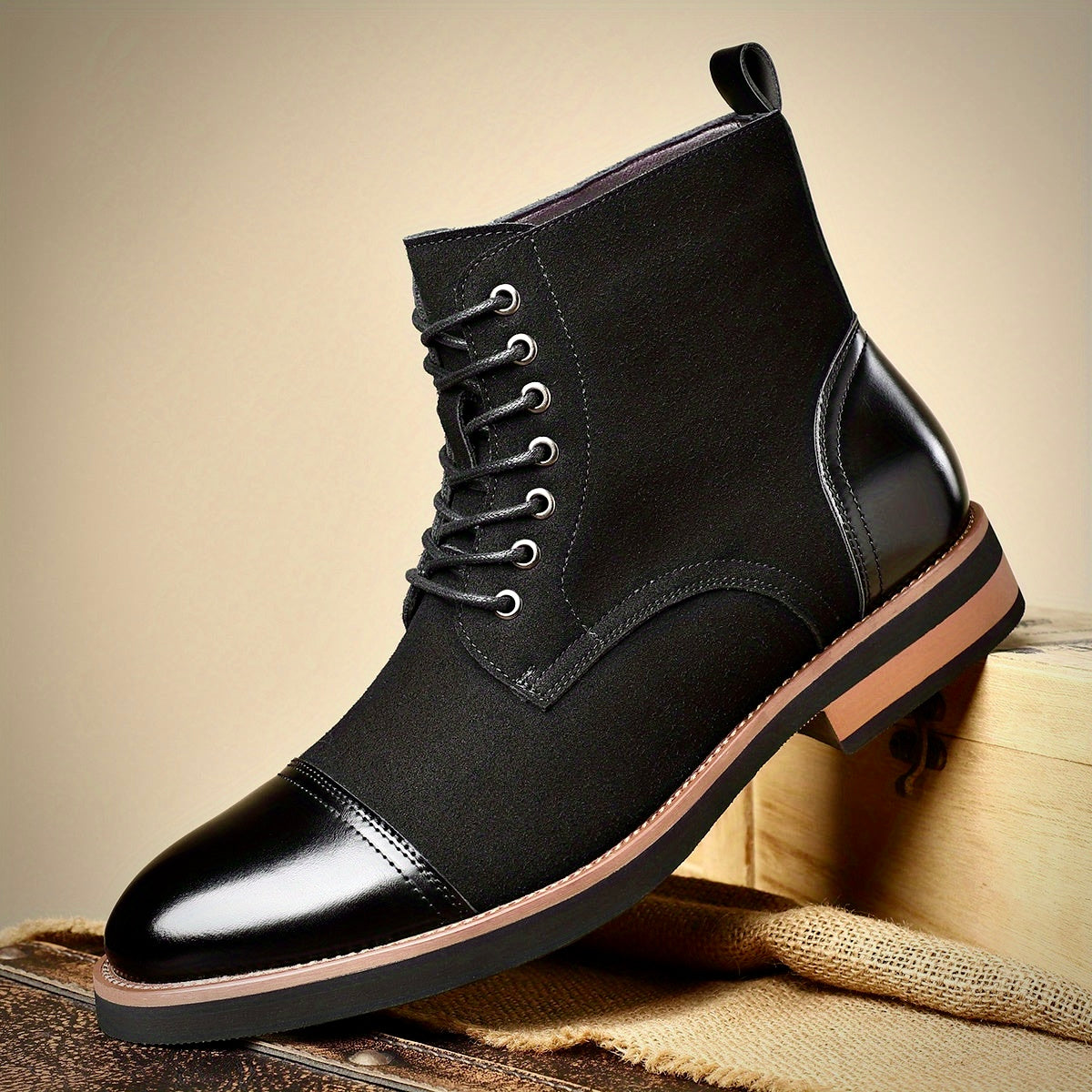 Herren Lederstiefel Oxford