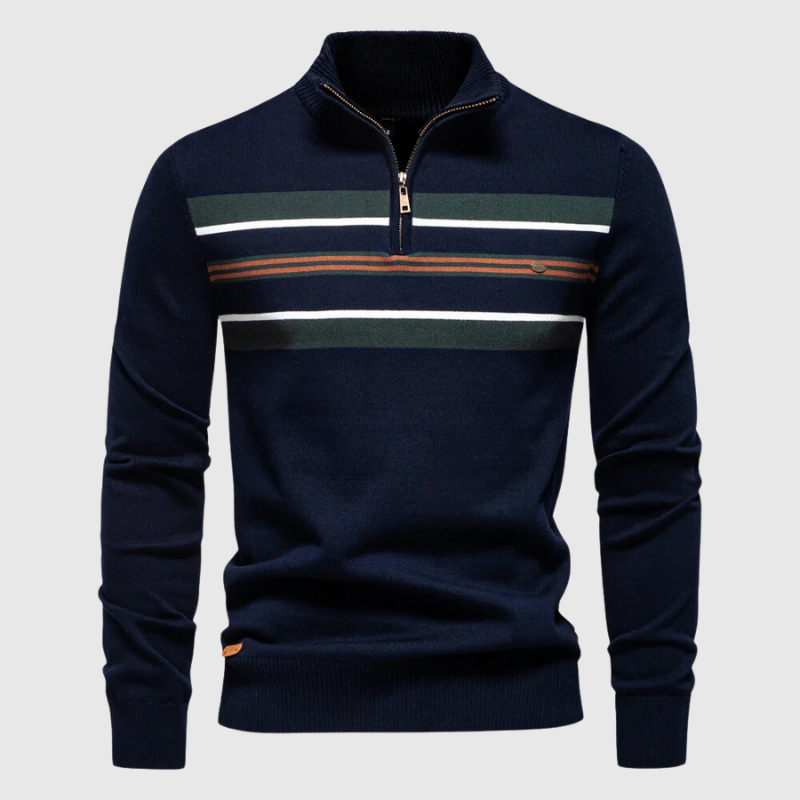 Herren Strickpullover Reißverschluss Warm Modern