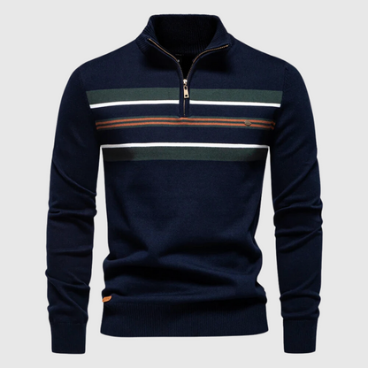 Herren Strickpullover Reißverschluss Warm Modern