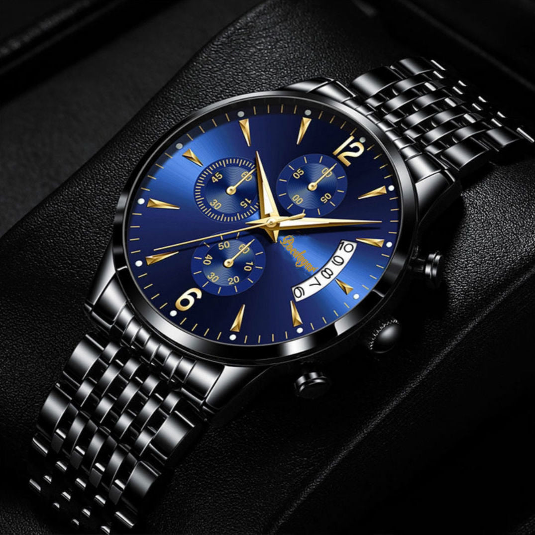 Herren Edelstahl Armbanduhr Elegant
