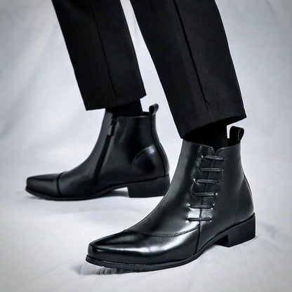 Herren Lederstiefel Elegantes Leder
