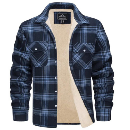 Herren Flanellhemdenjacke Sherpa Gefüttert Warm
