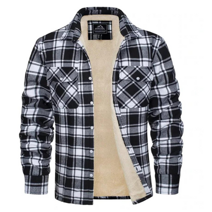 Herren Flanellhemdenjacke Sherpa Gefüttert Warm
