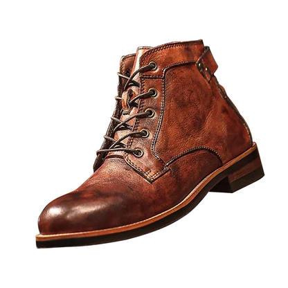 Herren Lederstiefel Klassisch Braun
