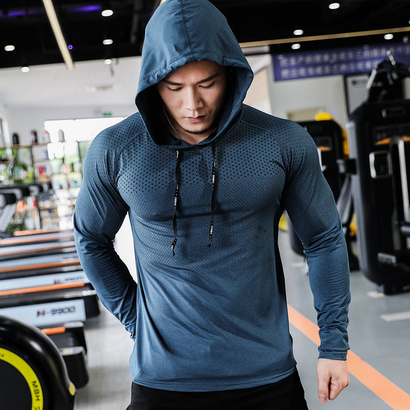 Herren Kapuzenpullover Atmungsaktives Material Sportlich