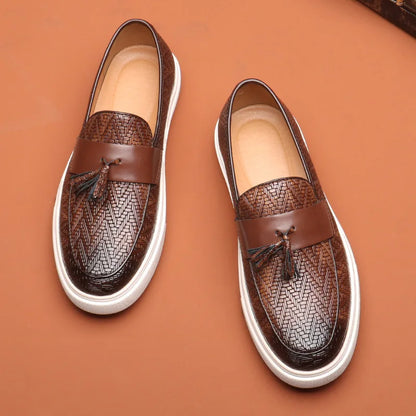 Herren Leder Loafer Elegante Slipper
