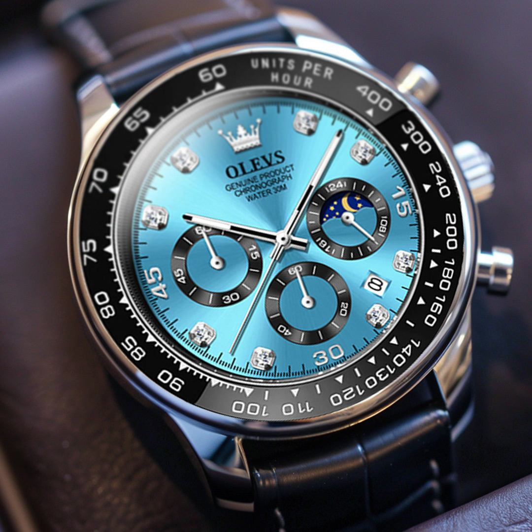 Herren Edelstahl Armbanduhr Elegantes Analogdesign