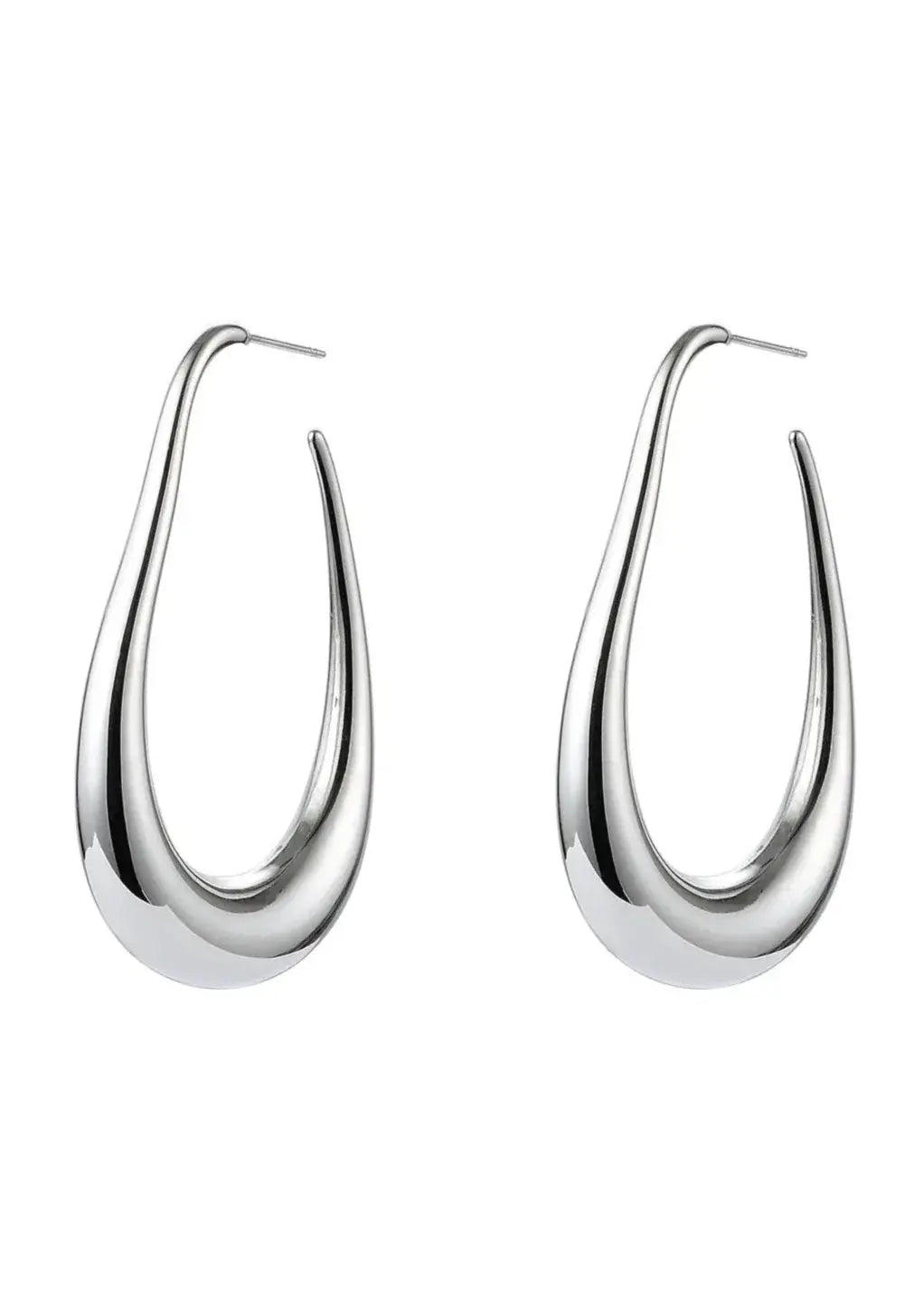 Silber Ohrringe Minimalistisch Insel Design - Norvielle