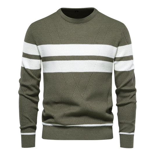 Herren Pullover Rundhals Streifen Klassisch - Norvielle