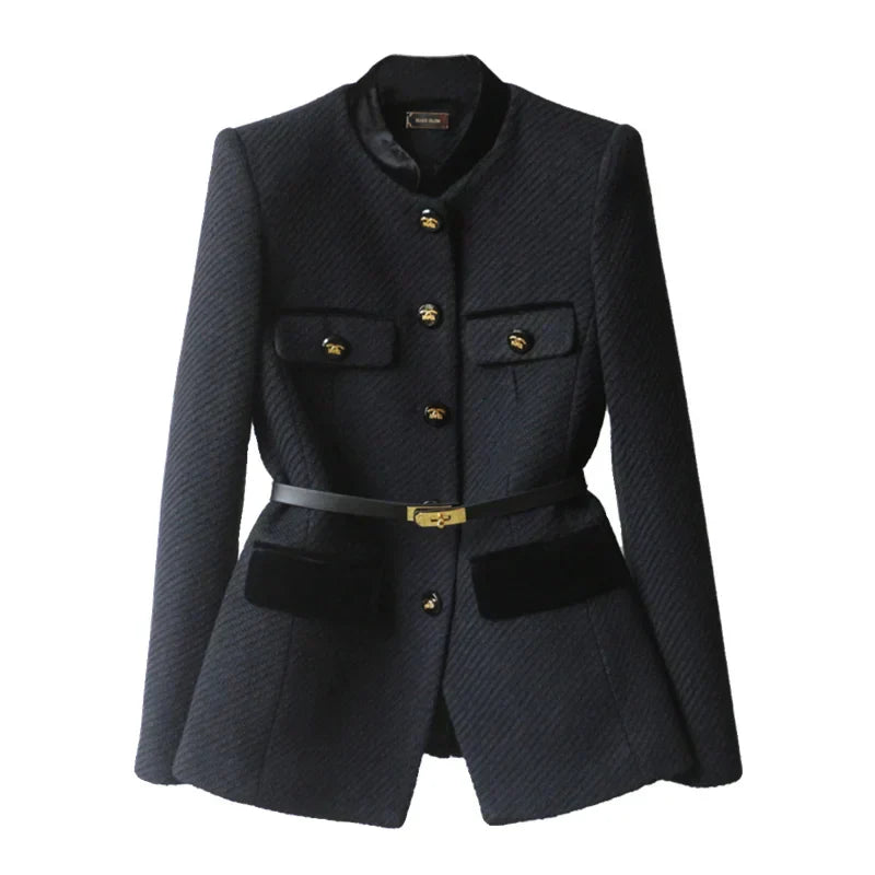 Damen Wollmantel Elegant Lang