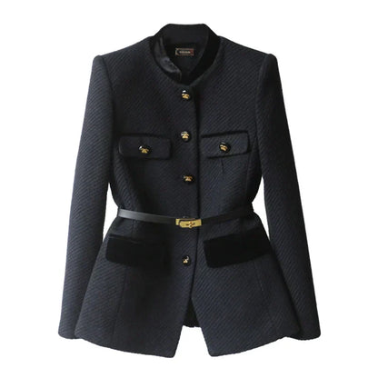 Damen Wollmantel Elegant Lang