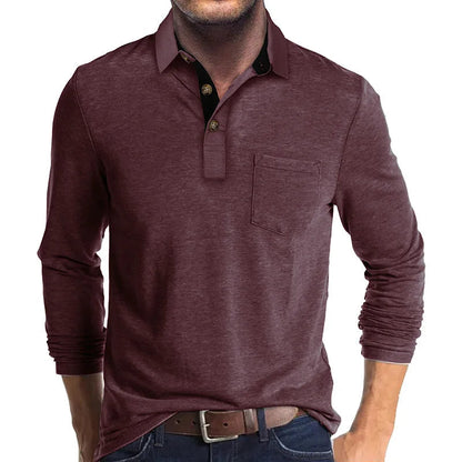Herren Langarmhemd Slim Fit Klassisch