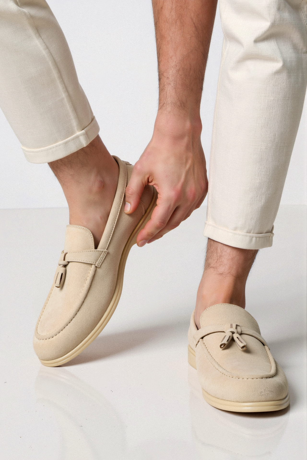 Elegante Damen Loafer Schuhe Quasten