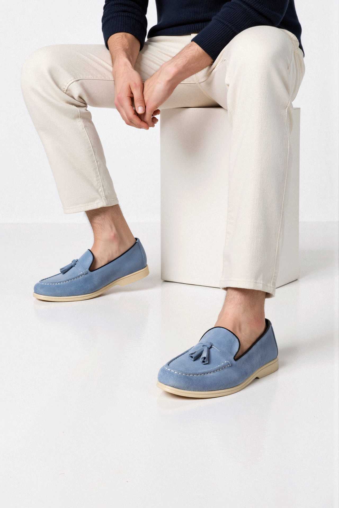 Elegante Damen Loafer Schuhe Quasten