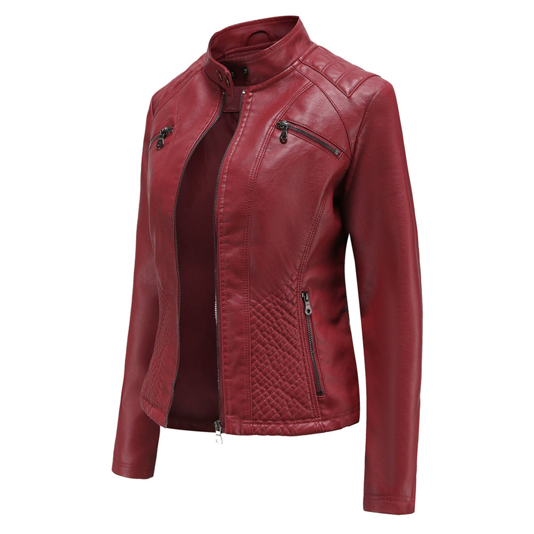 Damen Jacke Modern Steppnähte Schulterpartie
