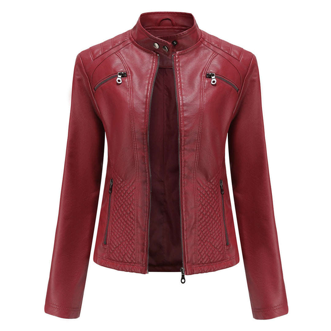 Damen Jacke Modern Steppnähte Schulterpartie