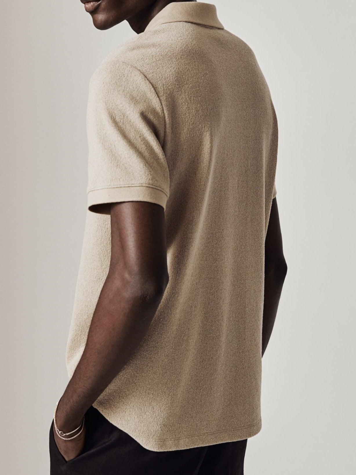 Herren Poloshirt Strick Modern Reißverschluss