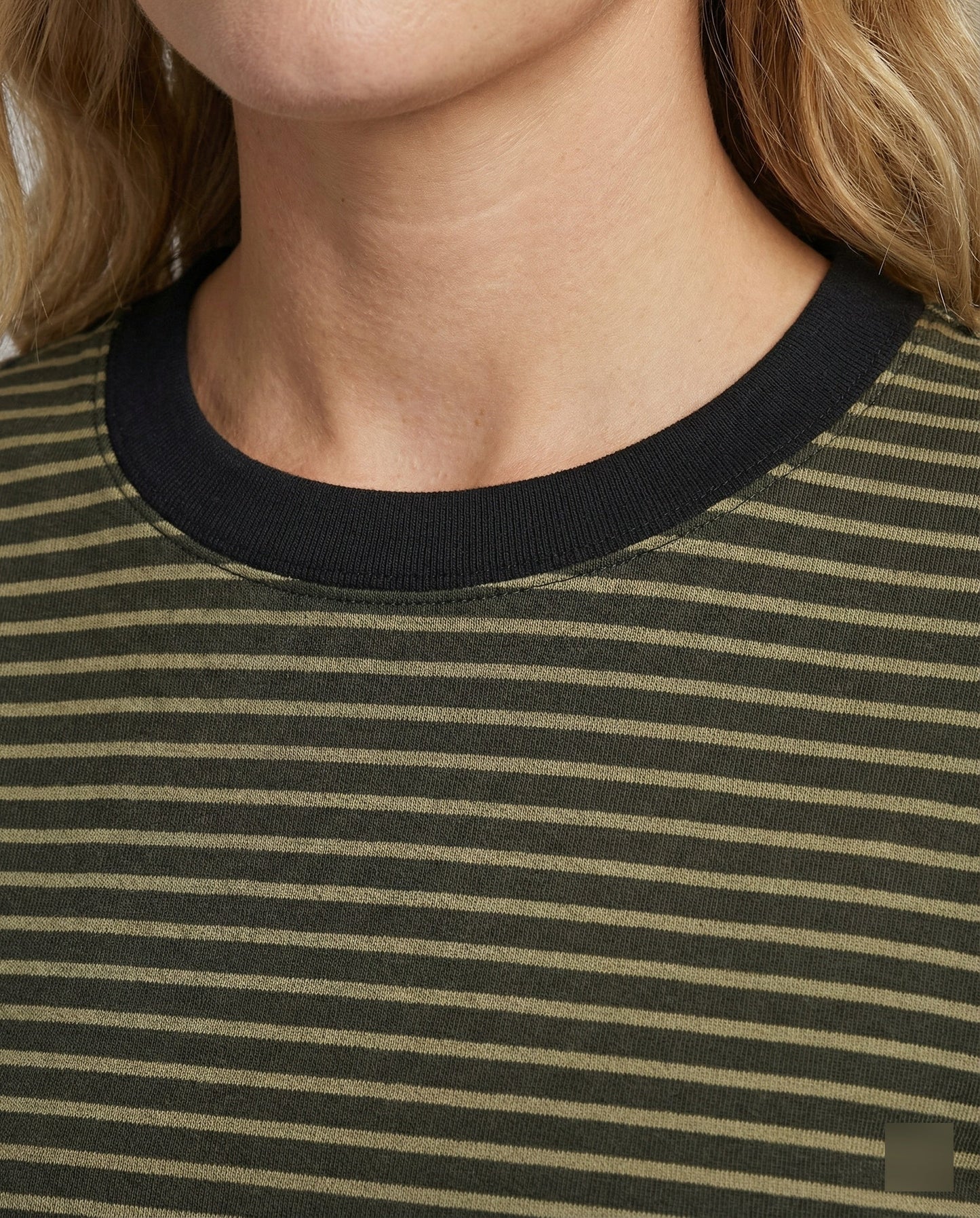 Damen Langarm-Shirt Baumwolle Streifen Rundhals Casual