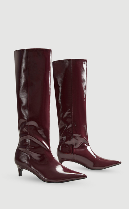 Damen Kniehohe Stiefel Stiletto Bequem