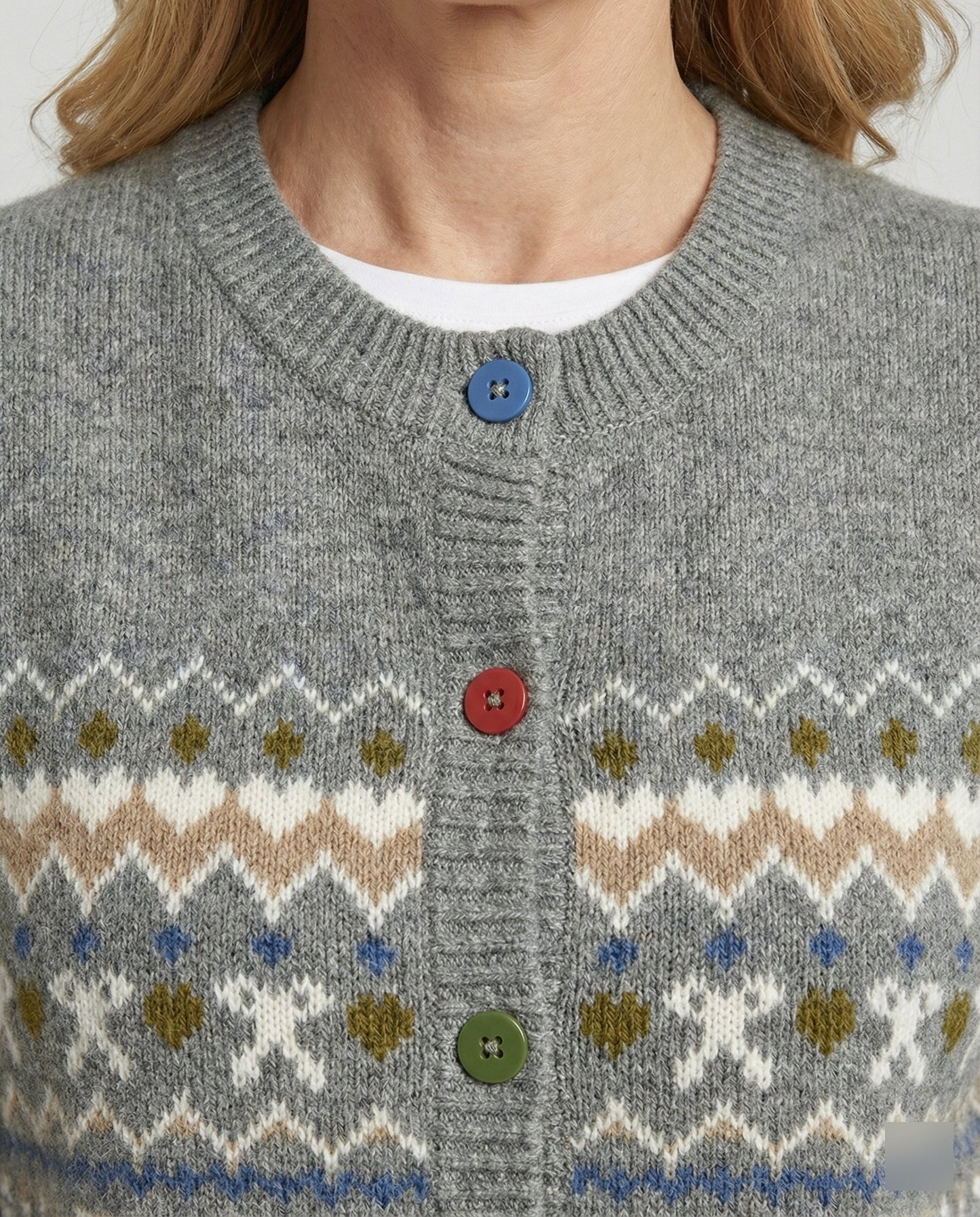 Damen Strickweste Oversize Retro Look