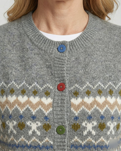 Damen Strickweste Oversize Retro Look