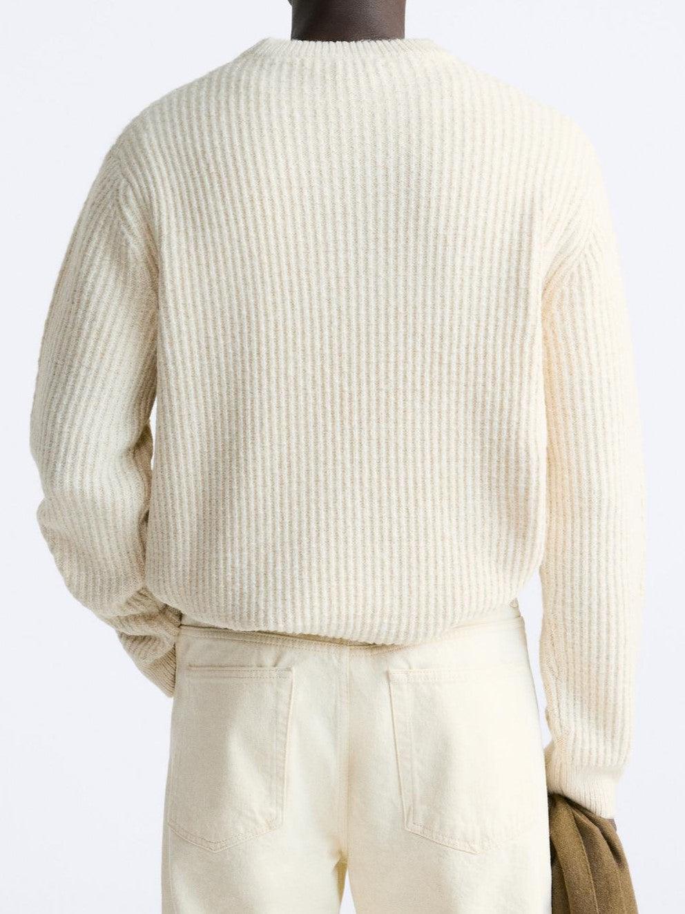 Klassischer Herrenpullover Grobstrick Bequem Warm