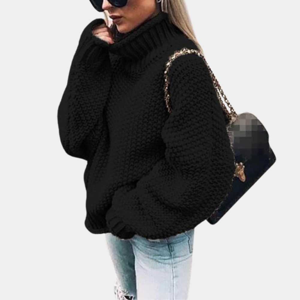 Damen Oversize Pullover Grobstrick Bequem