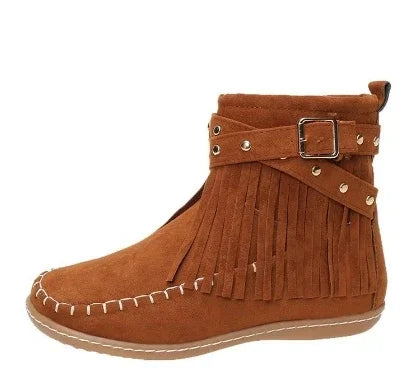 Damen Winterstiefel Warm Bequem Rundkopf