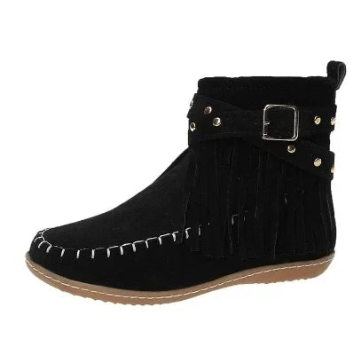 Damen Winterstiefel Warm Bequem Rundkopf