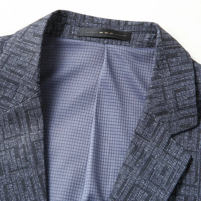 Herren Blazer Schmal Geometrisches Muster Modern