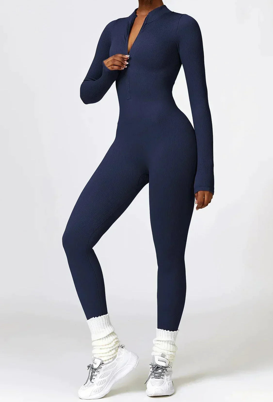 Damen Sportanzug Stretch Jumpsuit Aktiv - Norvielle