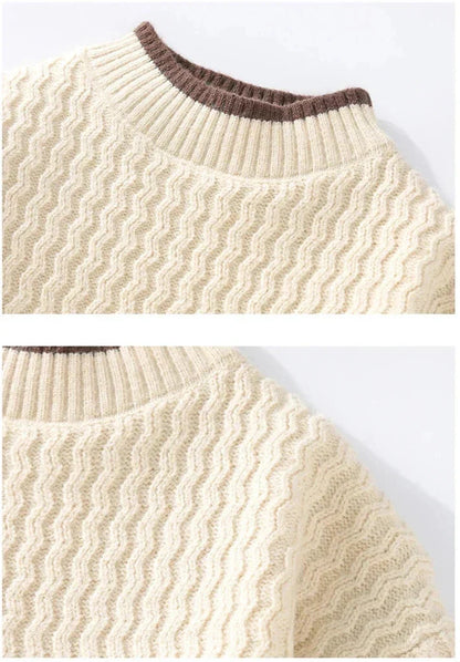 Herren Strickpullover Strukturiert Modern