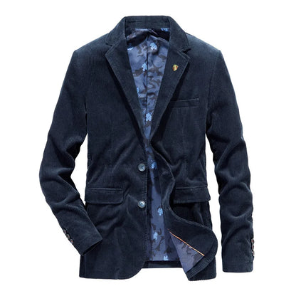 Herren Blazer Braun Cord Elegant Klassisch