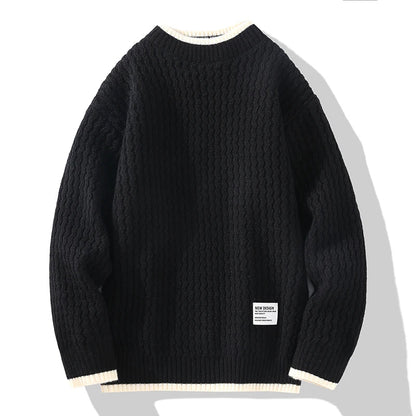 Herren Strickpullover Strukturiert Modern