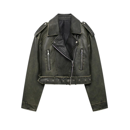 Moto Luxe Jacket Damen vegan lederjacke biker schwarz
