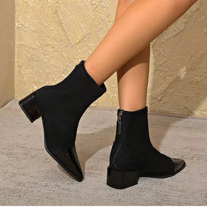 Damen Winterstiefel Mit Blockabsatz