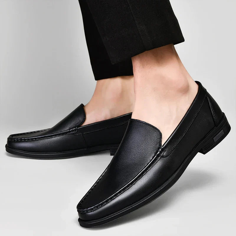 Herren Slip-On Schuhe Klassisch Leder