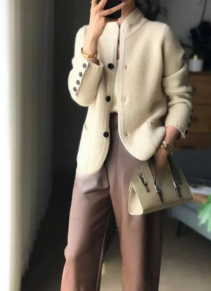 Damen Cardigan Lang Knopfleiste Winter